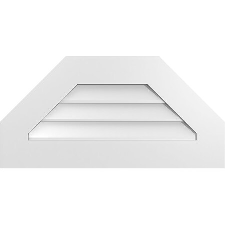 Ekena Millwork Octagonal Top Surface Mount PVC Gable Vent w/ 3-1/2"W x 1"P Standard Frame, 28"W x 14"H GVPOT28X1401SN